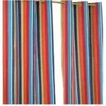 &Ouml;SENVORHANG bunt gestreift blickdicht 2er-Set, 137/228 cm