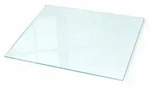 GLASPLATTE f&uuml;r Kamin transparent 120x80 cm