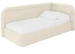 EINZELLBETT Jugendbett mit Bettkasten, Links - JOVY 80x200 Beige