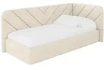 EINZELLBETT Jugendbett mit Bettkasten, Links - FIKY 100x200 Beige
