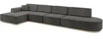 ECKSOFA Ottomane Links IREA-L3 - 412x165x80 cm Ecru