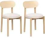ESSZIMMERSTUHL 2er-Set Holz Hellbraun/Hellbeige Paulina