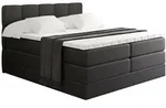BOXSPRINGBETT mit Matratze H3|H4 und Lattenrost - LIRO KING-180x200 - Schwarz