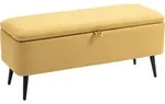 TRUHENBANK mit Stauraum Leinenoptik 101x38,5x44,5 cm