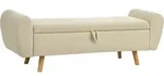 TRUHENBANK Polyester Gummibaumholz Beige