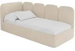 EINZELLBETT Jugendbett mit Bettkasten und Matratze H3/H4, Rechts - VELY 90x200 Beige