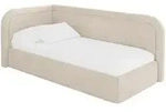 EINZELLBETT Jugendbett mit Bettkasten, Rechts - JOVY 90x200 Beige