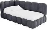 EINZELLBETT Jugendbett mit Bettkasten, Rechts - AVRY 90x200 Dunkelgrau