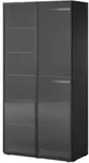 DREHT&Uuml;RENSCHRANK ATELIO 101/200/51 cm Modern Kleiderschrank 2-t&uuml;rig Schwarz