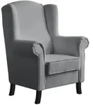 OHRENSESSEL Leonardo grau boucle-stoff