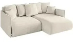 ECKSOFA Ottomane rechts ONESK-L 216x177x72 Ecru Velours