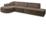 ECKSOFA Ottomane Links ARRIO-L2 - 328x171x83 cm Braun