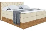 BOXSPRINGBETT mit Matratze H3|H4 und Lattenrost - LOLLI6 KING-160x200 - Beige