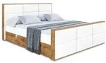 BOXBETT mit Matratze H4 und Lattenrost - LOLLI1-Z - 140x200 - Wei&szlig; Kunstleder