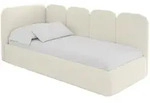 EINZELLBETT Jugendbett mit Bettkasten, Rechts - VELY 90x200 Beige