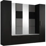 GARDEROBENSCHRANK MODULO 241,2/204/40 cm Modern Garderobe-Set Schwarz