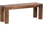 SITZBANK Massivholz Landhausstil handgefertigt, Braun 120x35x45 cm