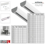 GARDINENSCHIENE auf Ma&szlig; 1-lauf Deckenmontage Round 70cm