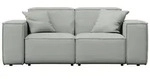 GARTENSOFA Lorento Outdoor 2-Sitzer, Hellgrau Kunstleder 186/73/92 cm