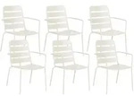 GARTENSTUHL 6er Set Metall Hellbeige Terenzo