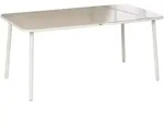 GARTENTISCH 160/90 cm Metall Hellbeige Caravino