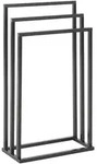 HANDTUCHST&Auml;NDER schwarz/dunkler Holzfarbton 45 x 84 cm Charras