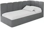 EINZELLBETT Jugendbett mit Bettkasten und Matratze H3/H4, Links - DEXY 90x200