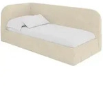 EINZELLBETT Jugendbett mit Bettkasten, Rechts - ELRY 100x200 Beige