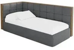 EINZELLBETT Jugendbett mit Bettkasten und Matratze H3/H4, Rechts - SOVY 100x200