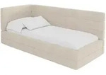 EINZELLBETT Jugendbett mit Bettkasten, Rechts - BEMY 90x200 Beige