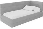 EINZELLBETT Jugendbett mit Bettkasten, Links - BEMY 100x200 Grau