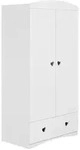 BABYKLEIDERSCHRANK 2 T&uuml;ren Wei&szlig;