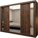 SCHWEBET&Uuml;RENSCHRANK GRAZIA 240/216/61 cm Modern Kleiderschrank 3-t&uuml;rig mit...