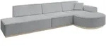 ECKSOFA Ottomane Rechts ARRIO-L2 - 328x171x83 cm Grau