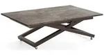 COUCHTISCH Axen h&ouml;henverstellbar ausziehbar, Beton Dunkelgrau 120-160/80/38-75...