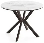 ESSTISCH Valio Neo rund oval ausziehbar verl&auml;ngerbar mit braunen Metallbeinen,