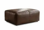 POLSTERHOCKER CELESTE Dunkelbraun Leder