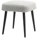 FUSSHOCKER Sitzhocker Quadratischer Schminkhocker mit Kaschmir-Optik, Stahlbeine