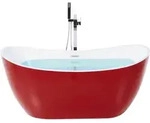 BADEWANNE FREISTEHEND 75x150x72 cm rot Antigua