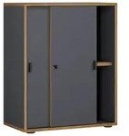 Aktenschrank Salia Anthrazit/Honigeiche