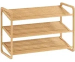 SCHUHREGAL mit 3 Ebenen Schuhaufbewahrung Schuh-Organizer f&uuml;r 9-12 Paar