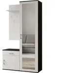 GARDEROBENSCHRANK VENTO 100/180,5/35 cm Modern Garderobe-Set Schwarz