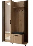 GARDEROBENSCHRANK ARMADIO 137/207/42 cm Modern Garderobe-Set Eiche Artisan
