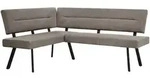 ECKBANK Zerra 192x153 cm, mit Metallbeinen, Curio-Stoff, Braun