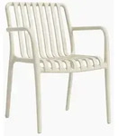 GARTENSTUHL MIAVA Cremewei&szlig; Kunststoff Stapelbar (1er-Set)