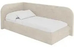 EINZELLBETT Jugendbett mit Bettkasten, Rechts - JAXY 100x200 Beige