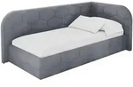 EINZELLBETT Jugendbett mit Bettkasten, Links - JAXY 100x200 Grau
