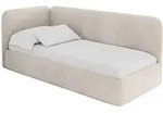 EINZELLBETT Jugendbett mit Bettkasten, Rechts - ELSY 100x200 Beige