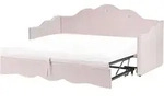 AUSZIEHBETT Samtstoff 90/200 cm Pastellrosa Lorette