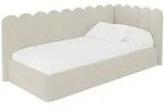 EINZELLBETT Jugendbett mit Bettkasten, Links - ARTY 80x200 Beige